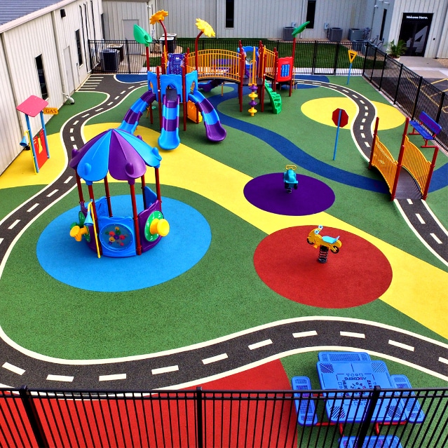 Play area at a preschool.