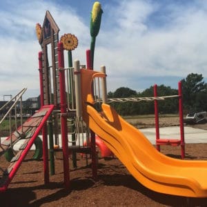 Thumbnail of Yellow playground slide